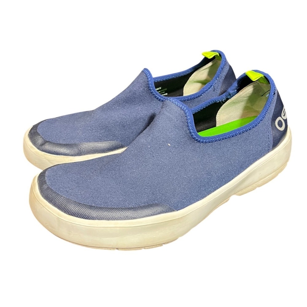 Oofos OOmg Low Shoe Women Size 7.5 Blue Recovery Slip On Sneaker 6152022-15